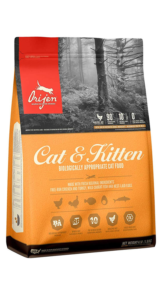 Orijen Cat and Kitten Dry Cat Food Formula 4lb
