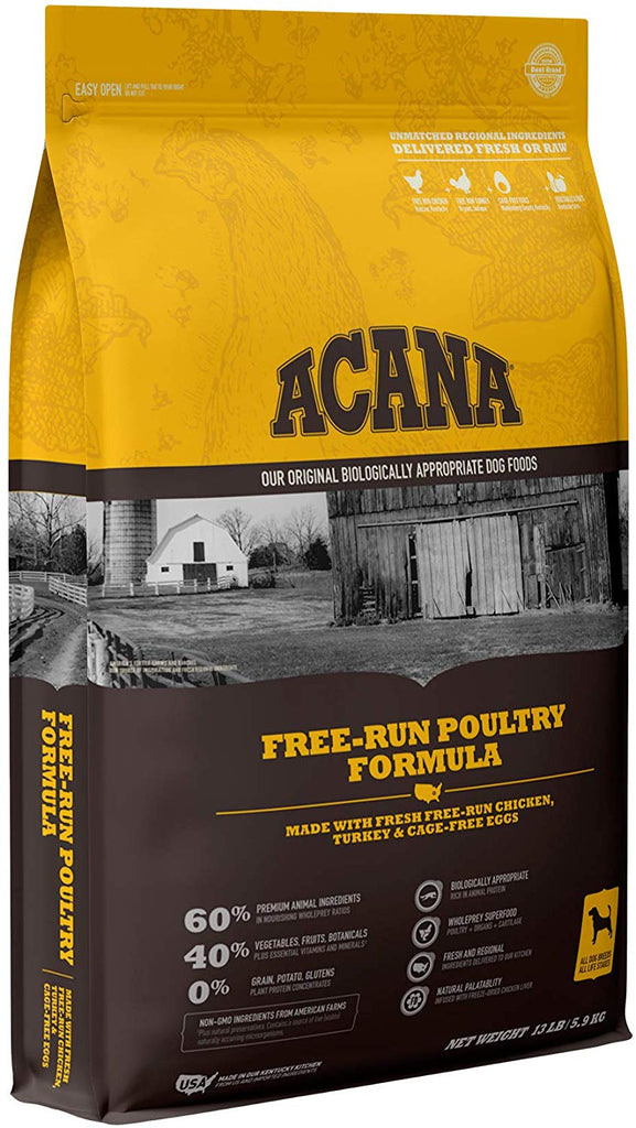 Acana Dry Dog Food Heritage Free-Run Poultry for Dog 13lb
