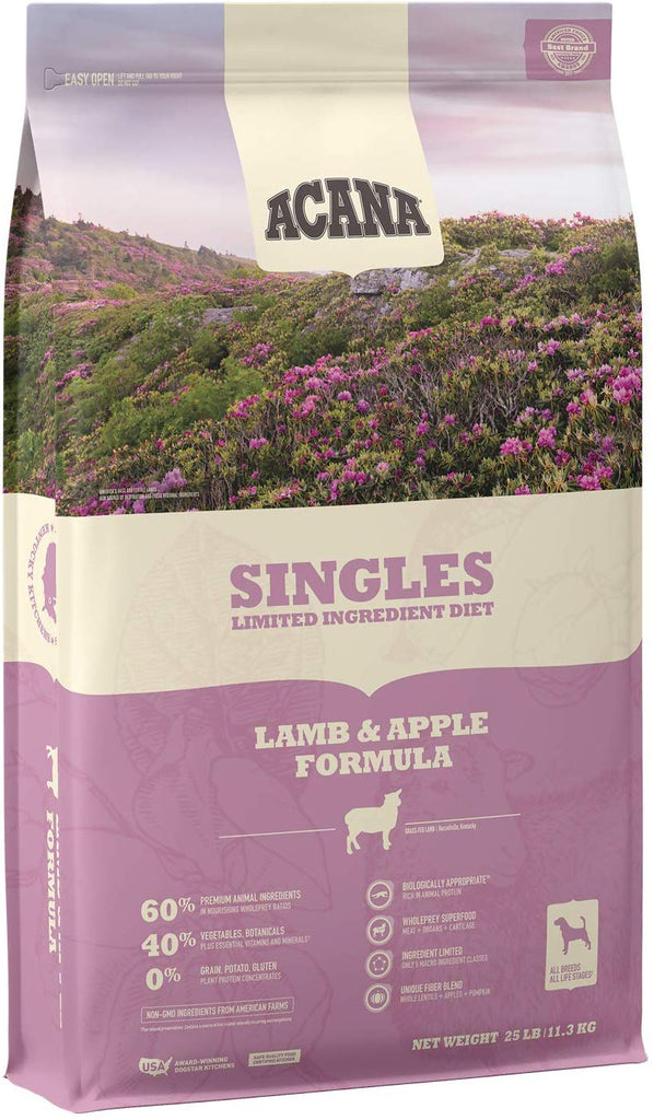 Acana Dry Dog Food Singles Lamb & Apple 25lb