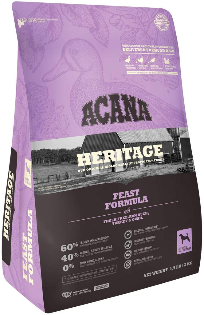 Acana Dry Dog Food Heritage Feast 4.5lb
