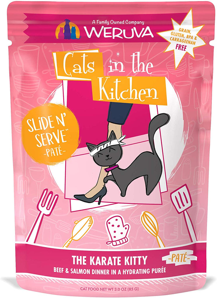 Weruva Cats in The Kitchen Slide N Serve The Karate Kitty Pouch 3oz