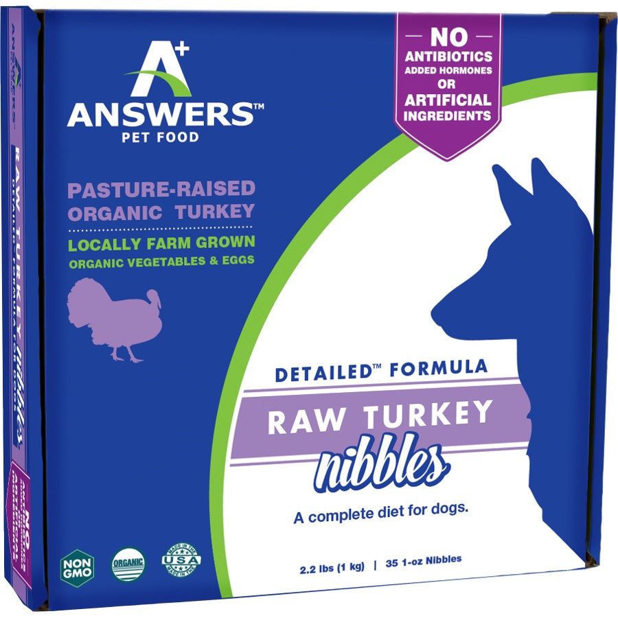 Answers Dog Frozen Raw Detail Turkey 1oz Nibbles 2.2lb