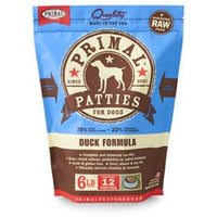 Primal Frozen Raw Duck for Dog 6lb Patties