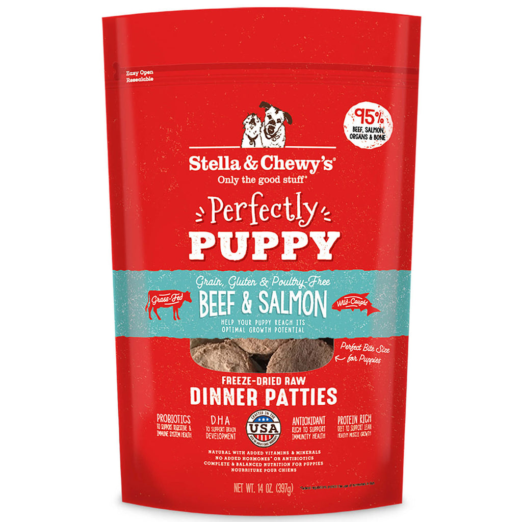 Stella & Chewy's Perfectly Puppy Freeze-Dried Beef and Salmon 14 oz.