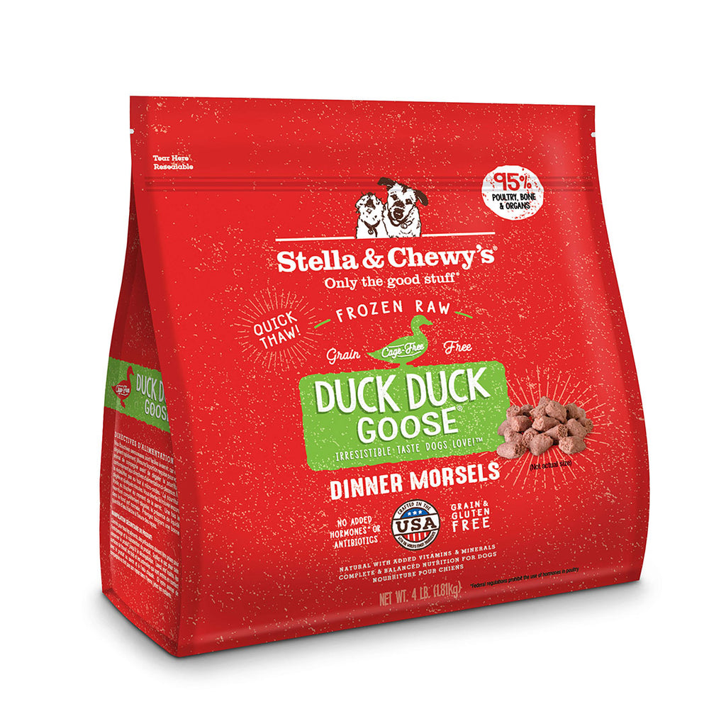 Stella & Chewy's Frozen RAW Duck Duck Goose Morsels for Dogs 4lb