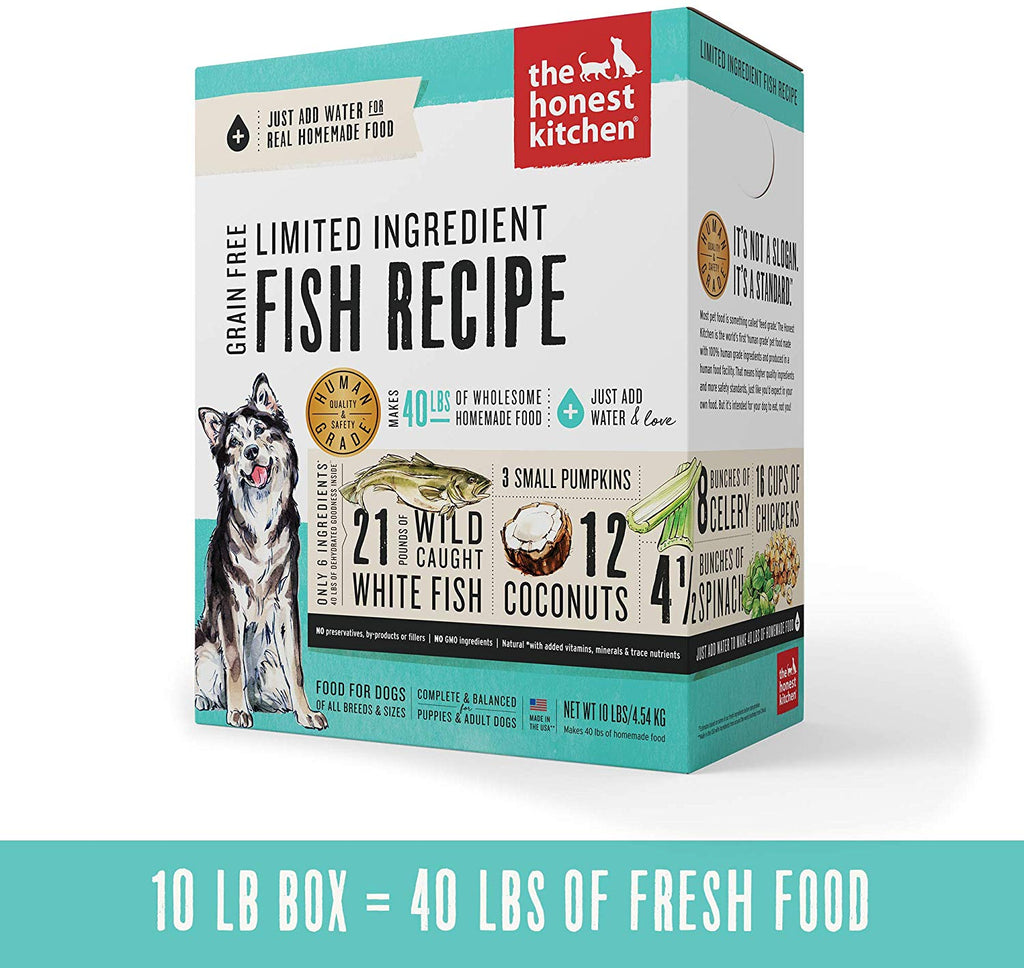 Honest Kitchen Dehydrated Limited Ingredient Fish Grain Free Dog Food 10#