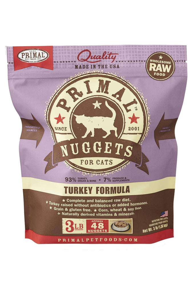 Primal Frozen Raw Turkey for Cat 3lb Nuggets