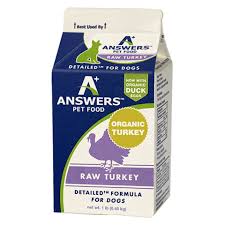 Answers Dog Frozen Raw Detailed Turkey 1lb Carton