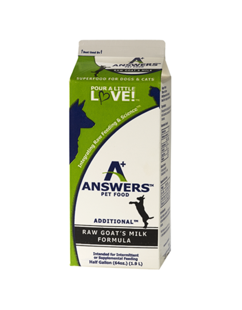 Answers Dog Frozen Topper Additional Goat Milk 1/2 Gallon