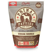 Primal Frozen Raw Venison for Dog 6lb Patties